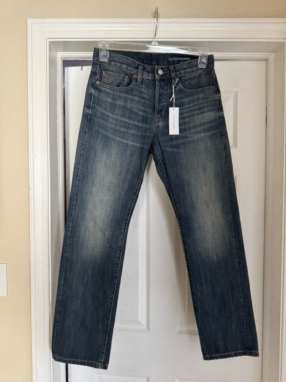 Outerknown Men's Straight Leg Jeans in Faded Indigo